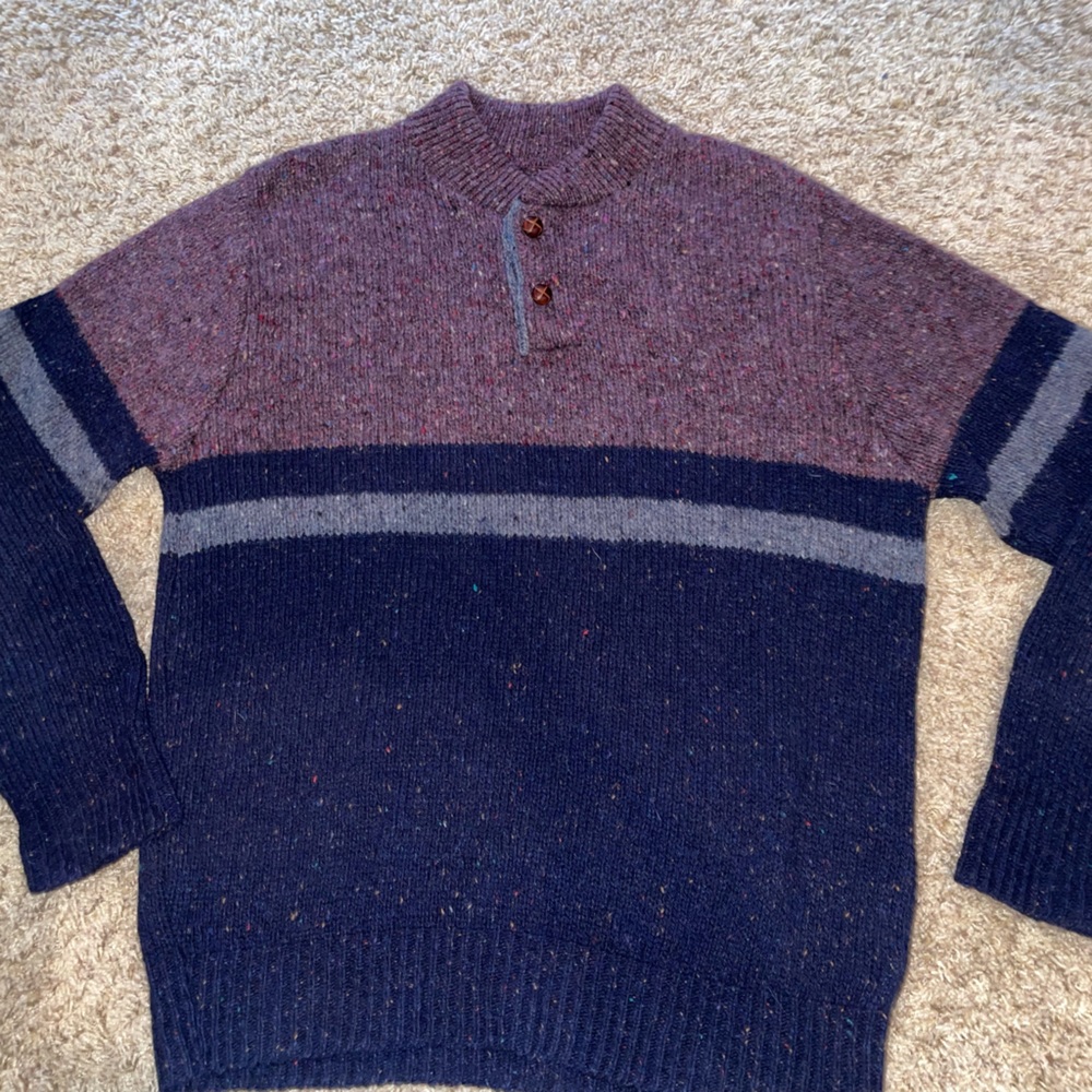 Vintage Alps Rugged Outdoor Men’s Large Red Outdoor Wool Pullover Sweater USA